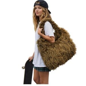 Case of the Grumpies Fuzzy XXL Messenger Bag Delia’s Dolls Kill Rare Sold Out